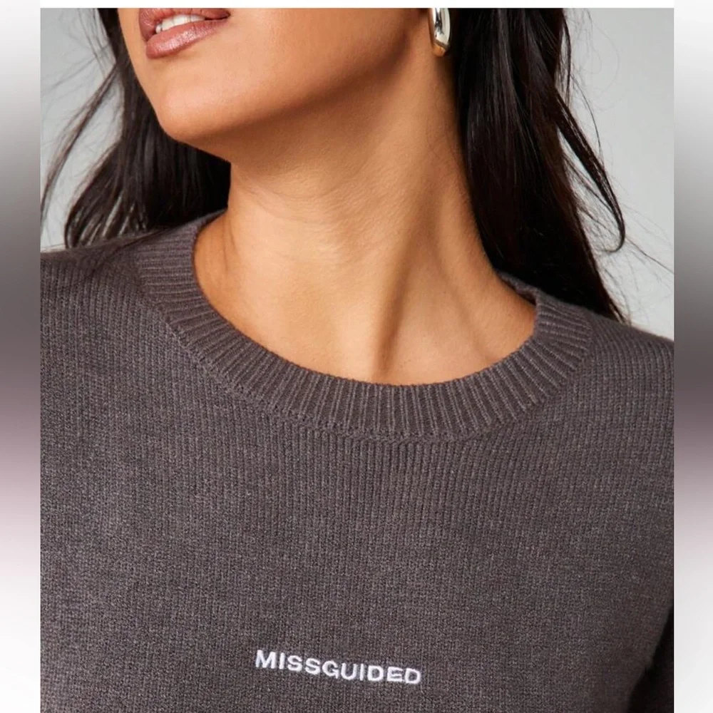 Missguided embroidered sweater medium